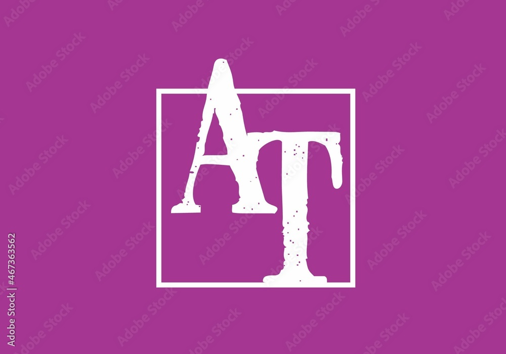 Unique shape of AT initial letter Unique shape of AT initial letter