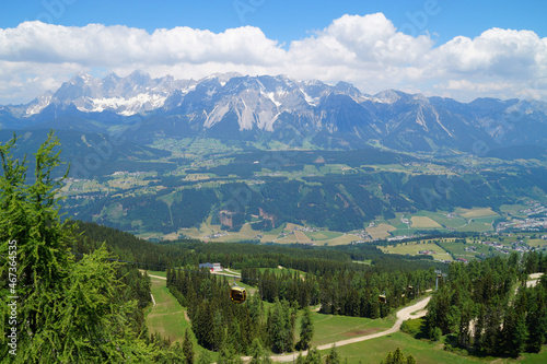 beautiful alpine landscape of the Schladming-Dachstein region in Austria (Styria region) 
