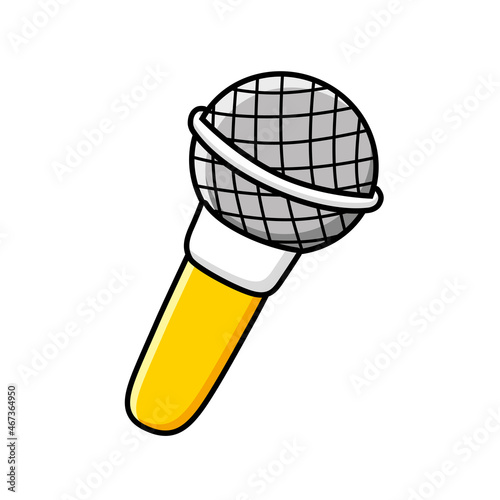 Microphone isolated cartoon vector icon