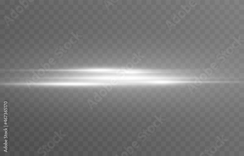 Vector glowing line. Horizontal glowing lines png, magic glow, neon light, line light, white light png.
