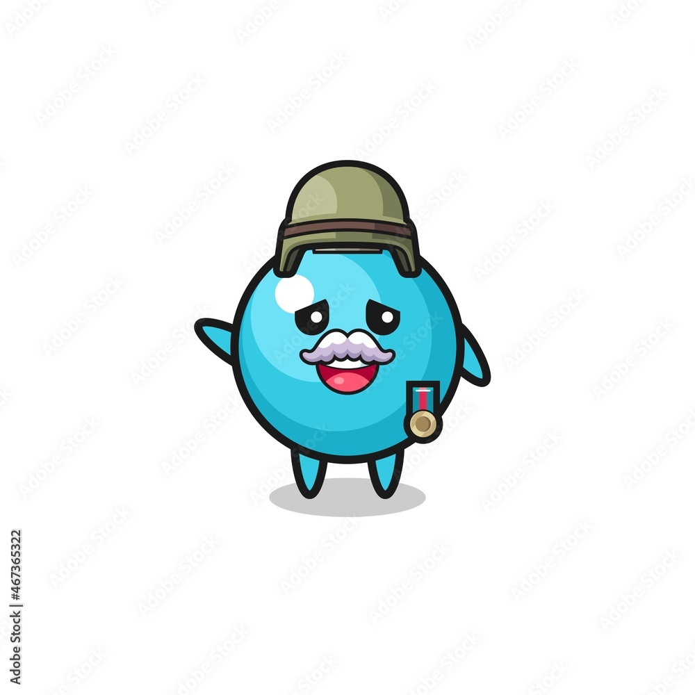 cute blueberry as veteran cartoon cute blueberry as veteran cartoon