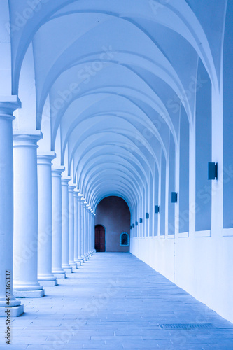 corridor with columns