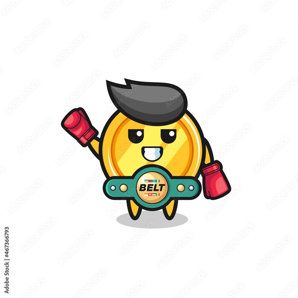 medal boxer mascot character medal boxer mascot character