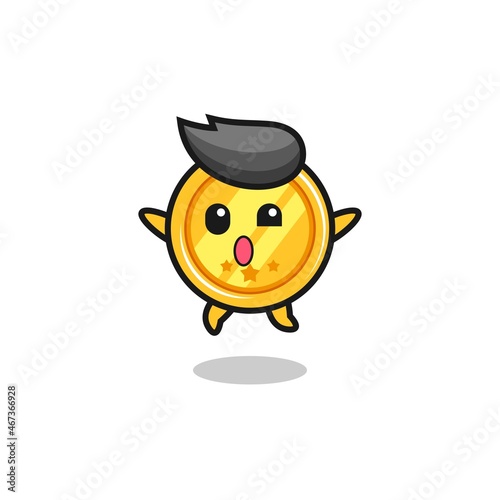 medal character is jumping gesture © heriyusuf