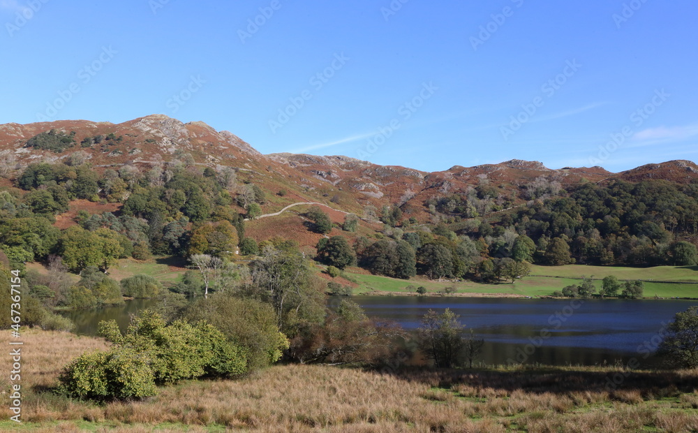 Loughrigg Fell and Tarn in the English Lake District National Park.