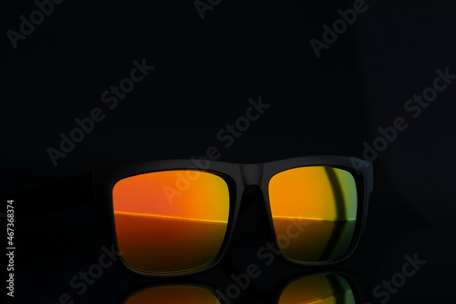 sunglasses on black