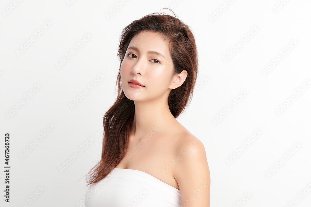 Beautiful young asian woman with clean fresh skin on white background, Face care, Facial treatment, Cosmetology, beauty and spa, Asian women portrait. Beautiful young asian woman with clean fresh skin on white background, Face care, Facial treatment, Cosmetology, beauty and spa, Asian women portrait.