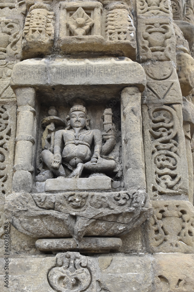 Small sculptures in Baijnath Temple, Himachal Pradesh.