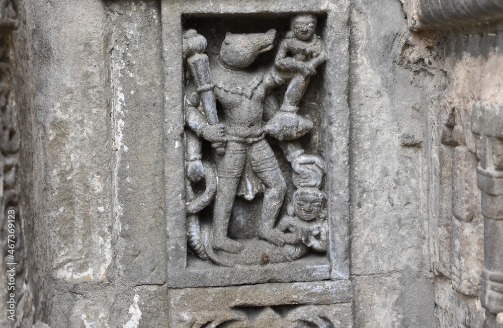 Xxx Videos Baijnath - Small sculptures in Baijnath Temple, Himachal Pradesh. Stock Photo | Adobe  Stock
