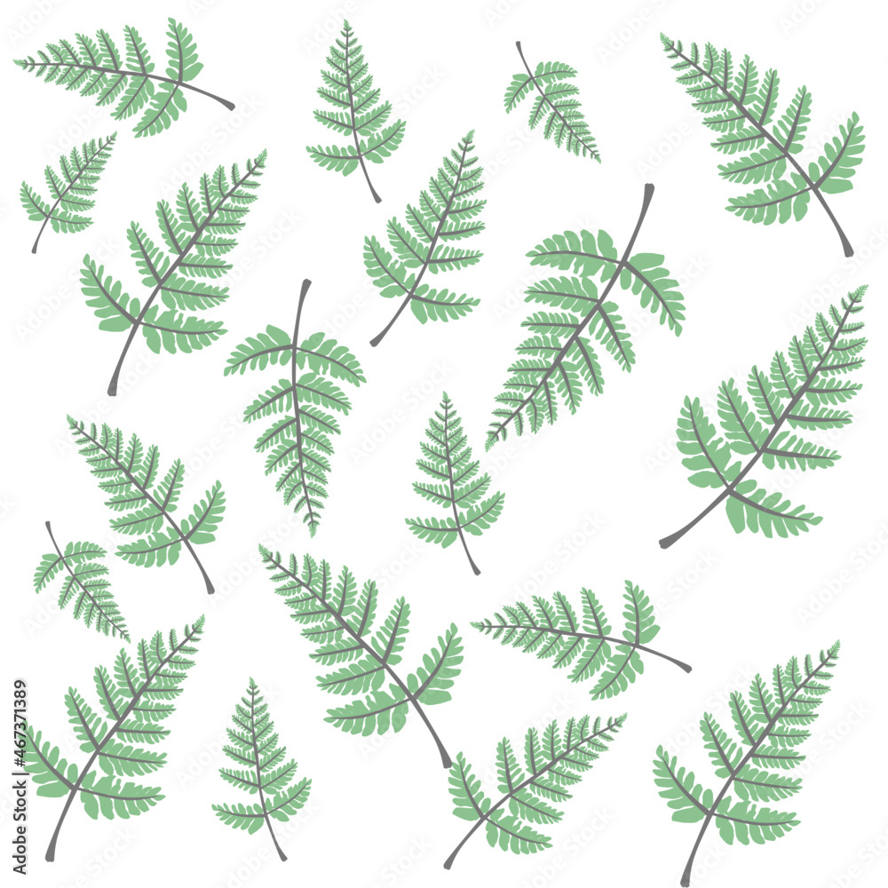 Leaf nature floral pattern skecth drawing illustration background vektor