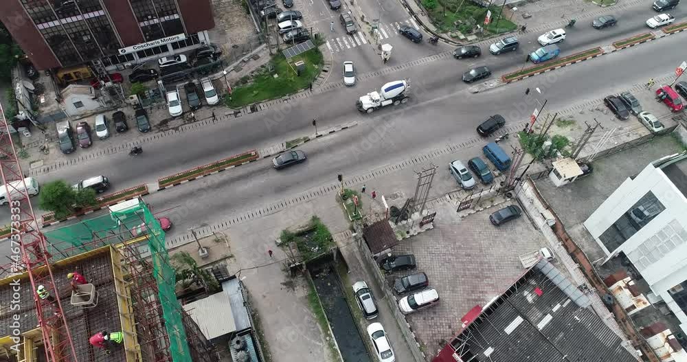 Aerial drone, victorial island, lagos nigeria Aerial drone, victorial island, lagos nigeria