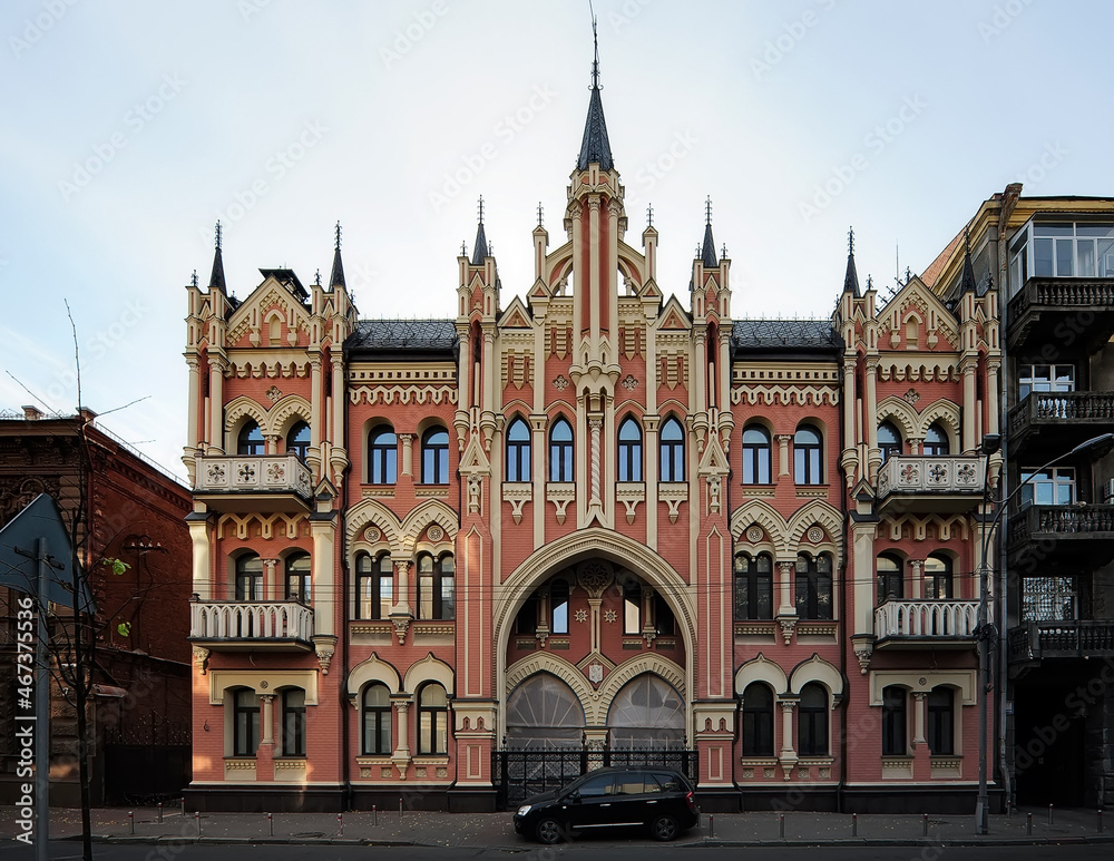 Obraz premium Old ornate Gingerbread house in Kyiv, Ukraine