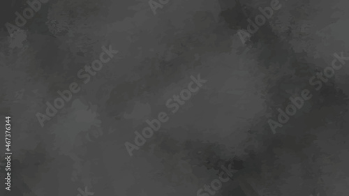 Grunge black watercolor background with dark gray cracks and wrinkled creases on old grainy paper in abstract painted vintage illustration