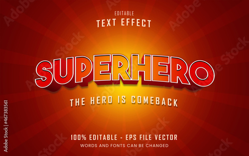 Superheroe text effect Free VEctor