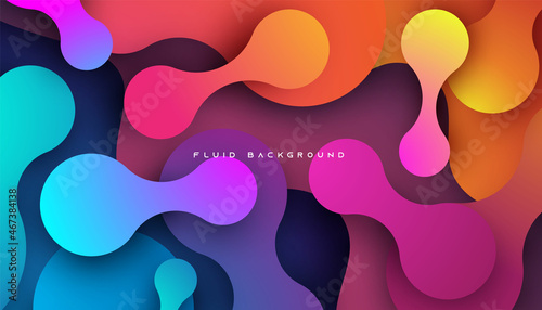 Colorful gradient dynamic fluid background