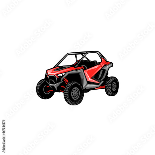 Buggy - UTV -  ATV adventure illustration isolated vector