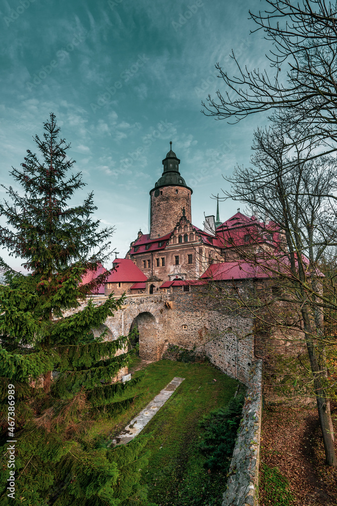 View of Czocha Castle in Poland.