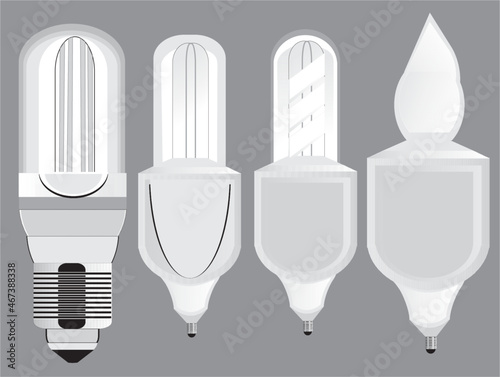 Lamp line icon set. Idea lamp icon collection