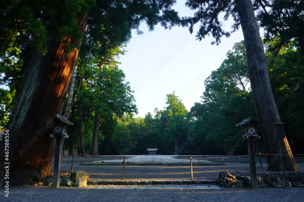 Obraz premium 伊勢神宮 外宮 古殿地