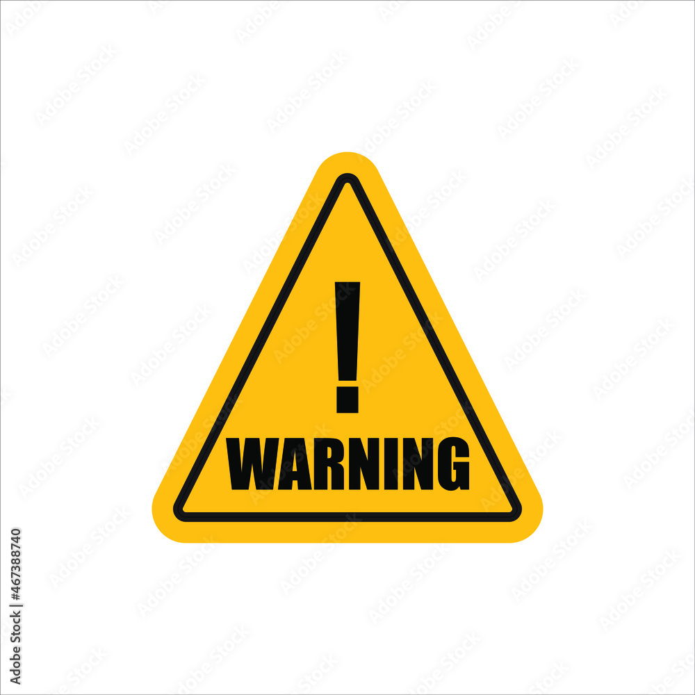 Warning Road Sign Isolated Vector Warning Road Sign Isolated Vector