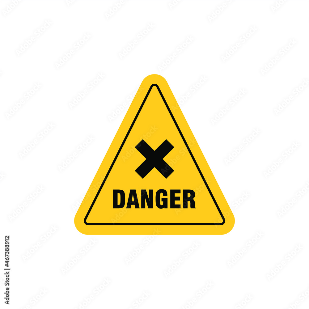 Danger Signal Icon Cross Attention Isolated Vector Danger Signal Icon Cross Attention Isolated Vector
