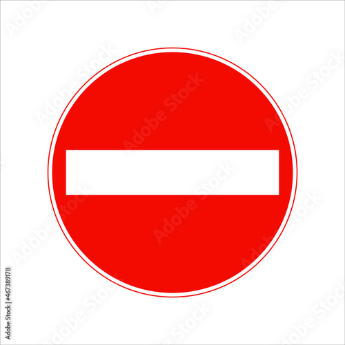 No entry is Permitted, usually due to approaching one-way traffic, Road Traffic Sign Isolated Vector Free Download No entry is Permitted, usually due to approaching one-way traffic, Road Traffic Sign Isolated Vector - GFXLoad
