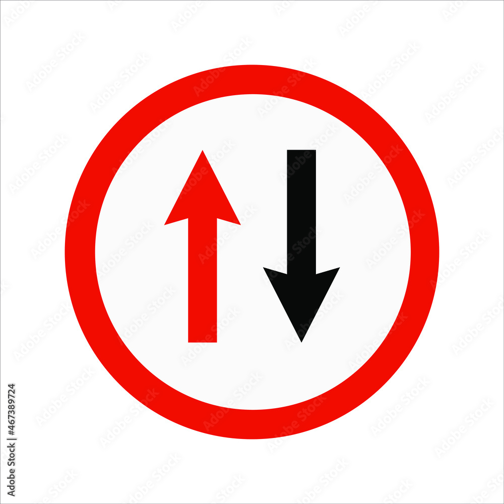 Priority Road Traffic Sign Isolated Vector Priority Road Traffic Sign Isolated Vector