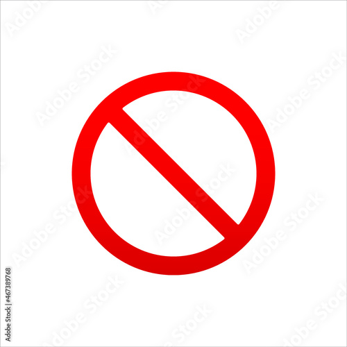 Forbidden Symbol Prohibited Sign Isolated Vector