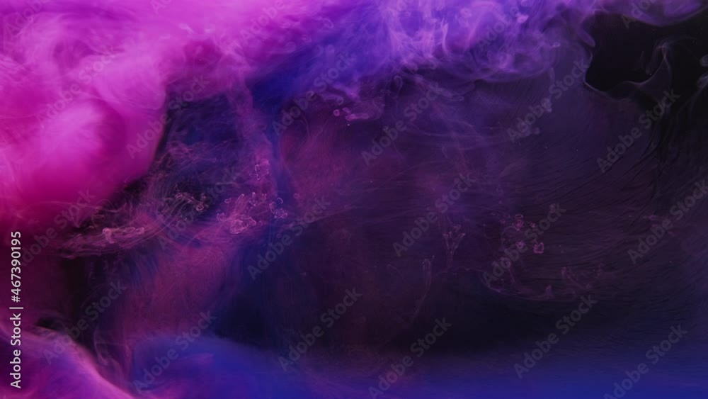 Color mist background. Logo reveal. Magic haze. Enchanted air. Neon magenta pink blue purple vapor cloud wave flow animation abstract overlay effect for transition.