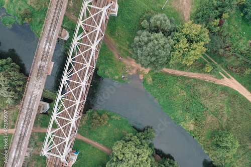 aerial view of the railway bridge