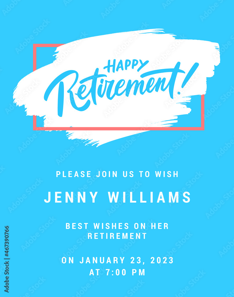 Happy Retirement. Retirement party invitation template. Stock ...