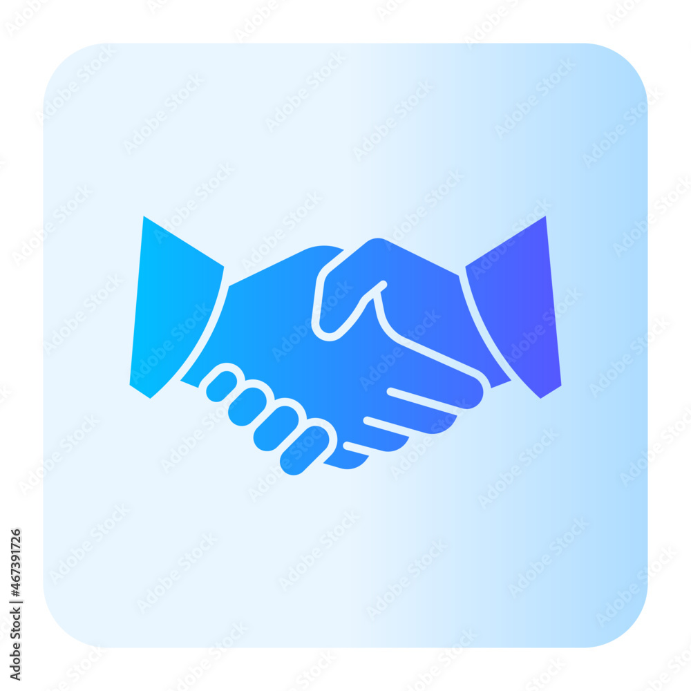 Handshake Gesture gradient icon Handshake Gesture gradient icon