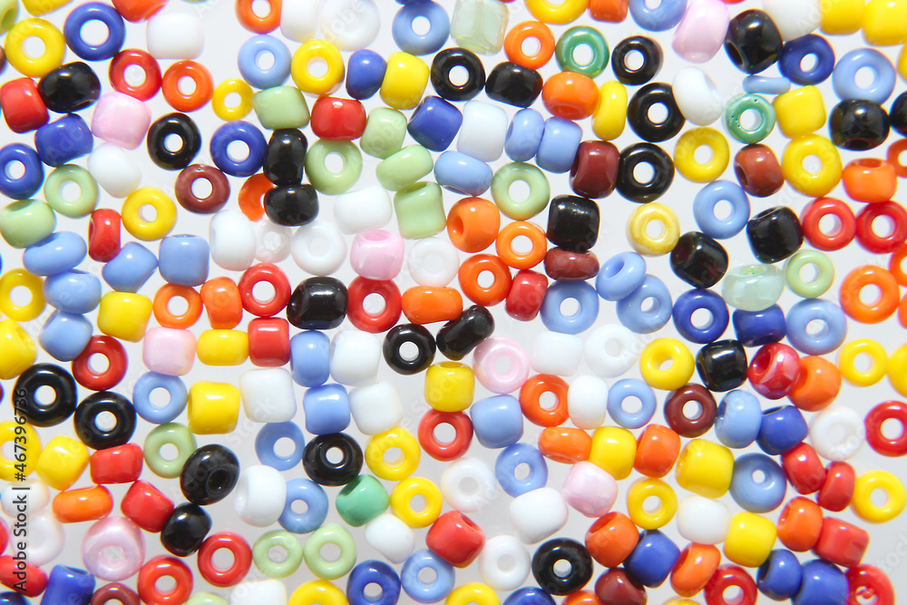 beads multicolored on a white background beads multicolored on a white background