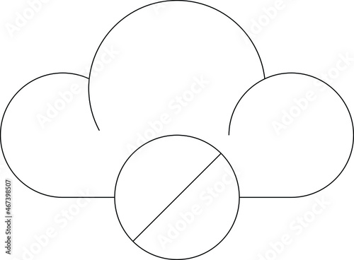 cloud service icon               database   and network