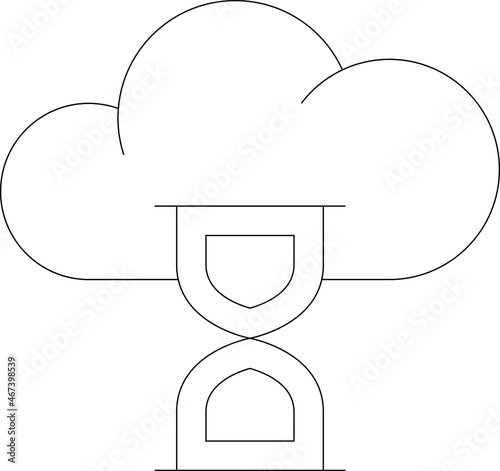 cloud service icon               database   and network