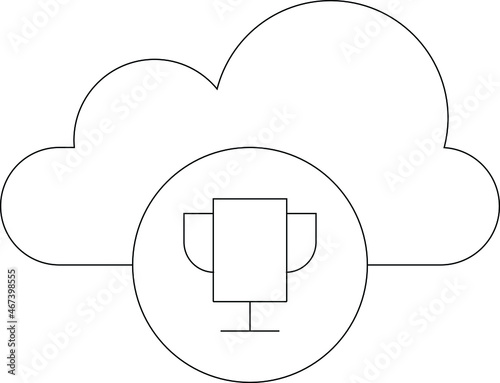 cloud service icon               database   and network