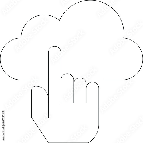 cloud service icon               database   and network