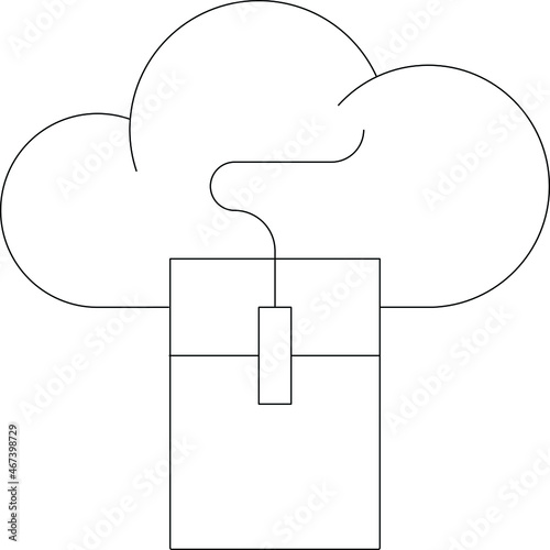 cloud service icon               database  and network