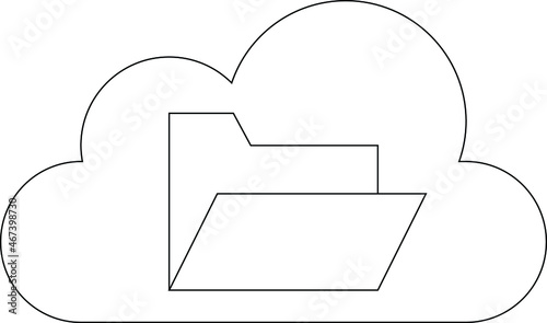 cloud service icon               database  and network