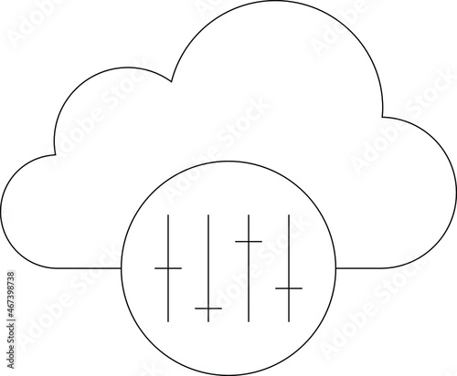 cloud service icon               database  and network