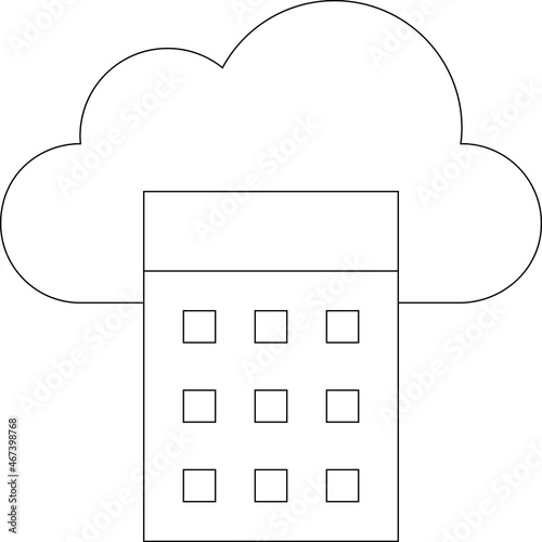 cloud service icon               database  and network