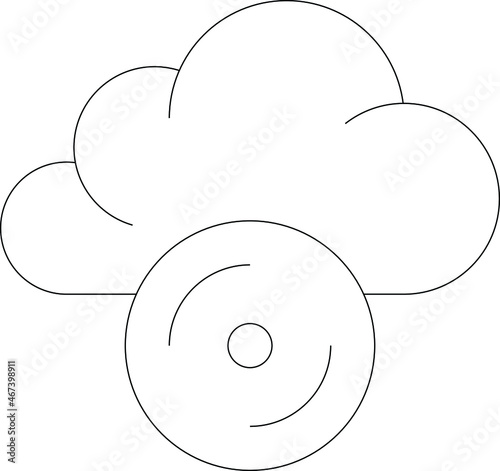 cloud service icon               database  and network
