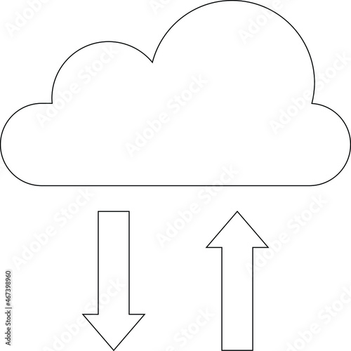 cloud service icon               database  and network