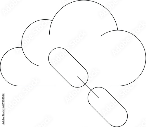 cloud service icon               database  and network