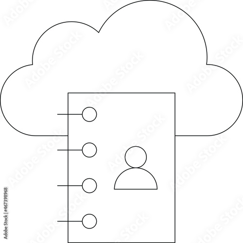 cloud service icon               database  and network