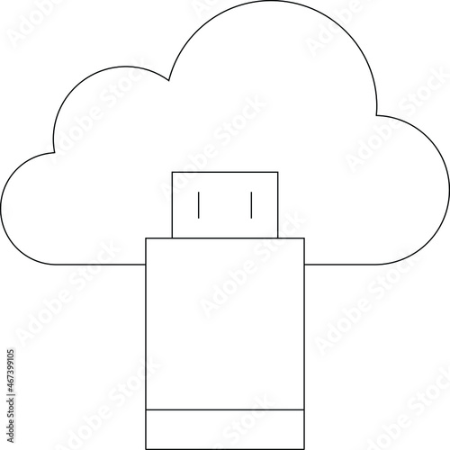 cloud service icon               database  and network