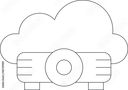 cloud service icon               projector and electronics