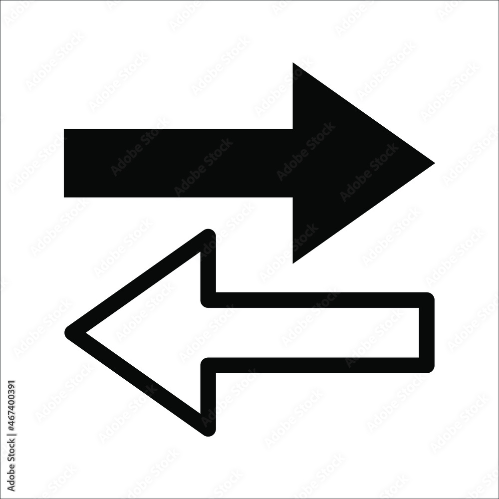 Double arrow icon illustration vector sign symbol isolated, on a white background Double arrow icon illustration vector sign symbol isolated, on a white background