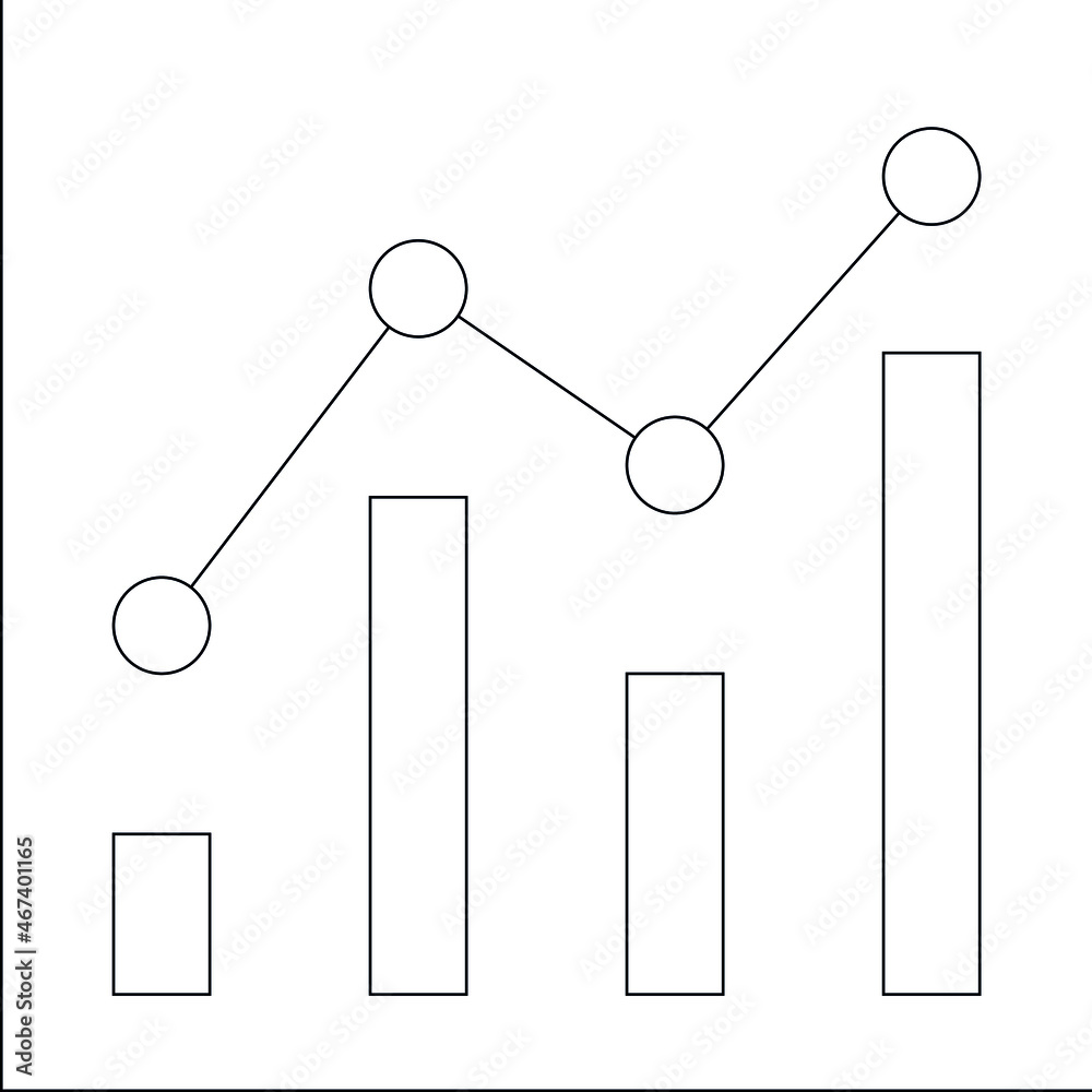 data science icon line chart and line graph Stock Vector | Adobe Stock