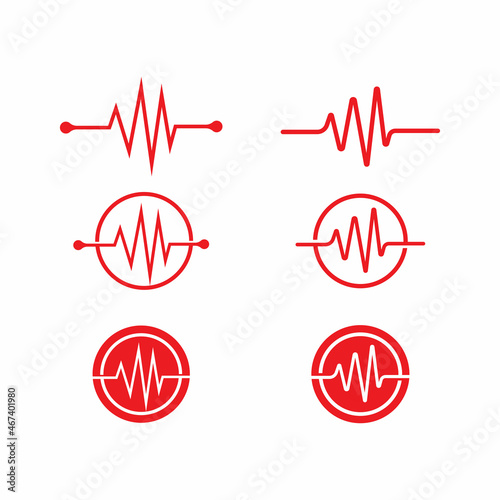 Art design health medical heartbeat pulse vector template